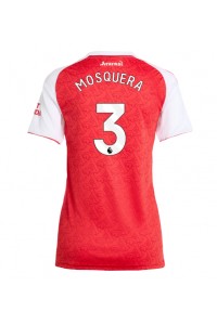 Arsenal Cristhian Mosquera #3 Jalkapallovaatteet Naisten Kotipaita 2025-26 Lyhythihainen
